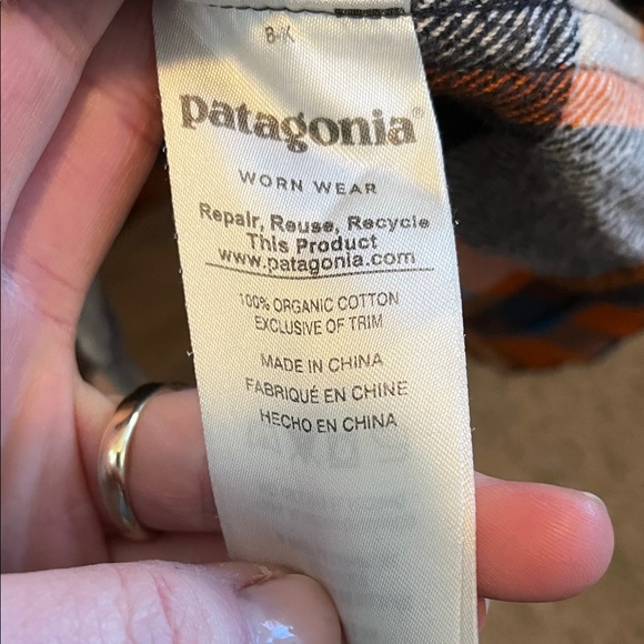 Patagonia Brown and Orange Plaid Button Down Shirt - Picture 4 of 6